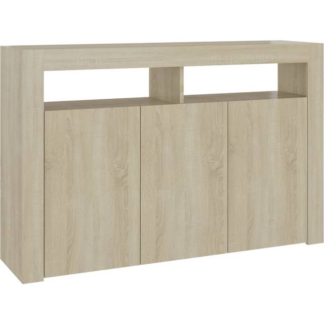 vidaXL Sideboard with LED Lights Sonoma Oak 115.5x30x75 cm - Brown