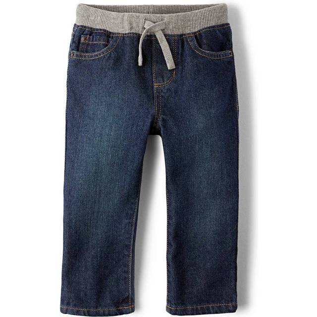 The Children's Place Baby Boys' Pull On Straight Jeans  Liberty Blue  3T