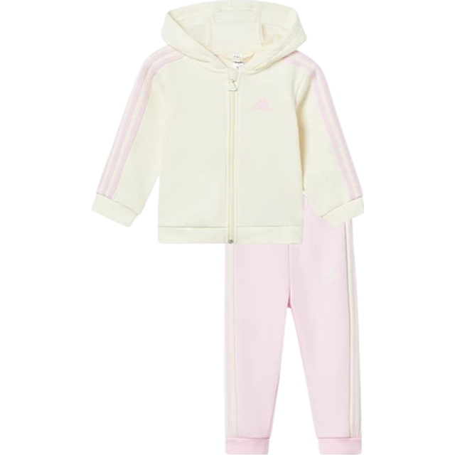 adidas Performance Sweatset - I 3S FZ FL Jog - Vit/Rosa - adidas Performance - 2 år (92) - Sweatset