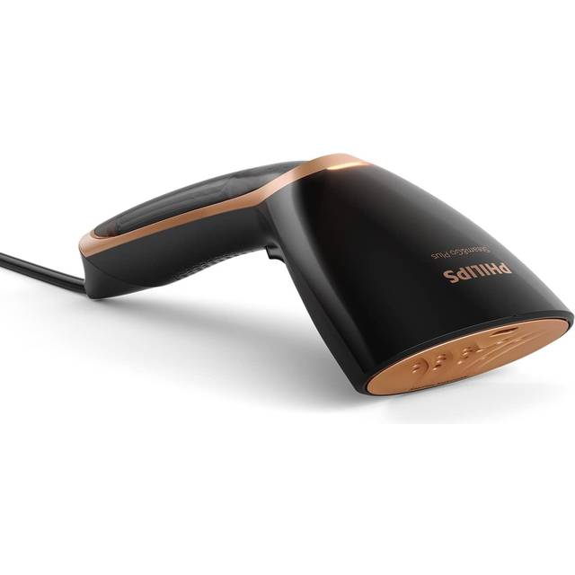 Philips Steam&Go Handhållen Steamer – 1 300 W, 24 g/min ångutsläpp, kompakt ergonomisk design, SmartFlow värmeplatta, svart (GC365/80)