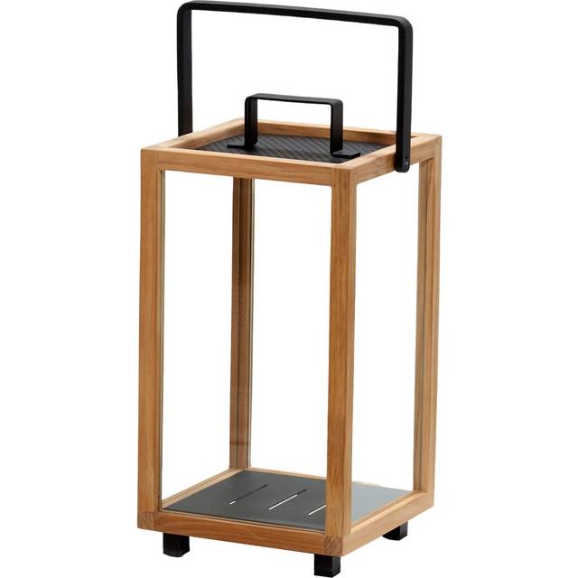 Cane-Line - Lighthouse Lantern Teak S - teak / lavagrau/LxBxH 23x23x42cm - lava grey (42.0 x 23.0 x 23.0cm)