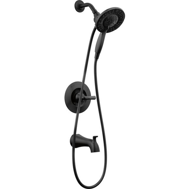 Delta Faucet Arvo 14 Series Single-Handle Tub and Shower Trim Kit  Shower Faucet with 4-Spray In2ition 2-in-1 Dual Hand Held Shower Head with Hose  Ma