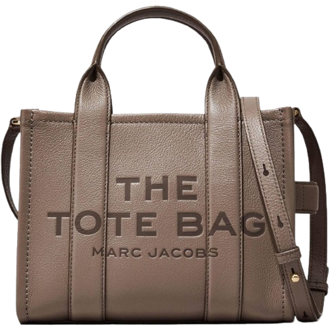 Chic Grey Leather Tote Bag