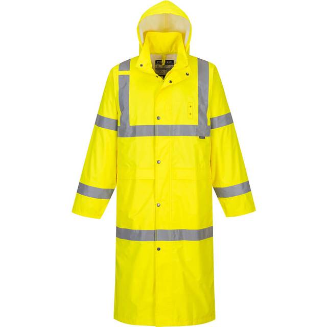 Portwest Hi-Vis Coat 122cm H445 Yellow 4XL Colour: Yellow, Size: 4XL
