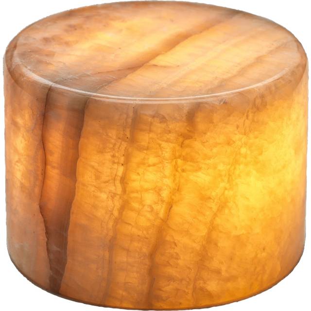 MARBLE L Bordsljus Äkta Marmor 8x6cm Amber