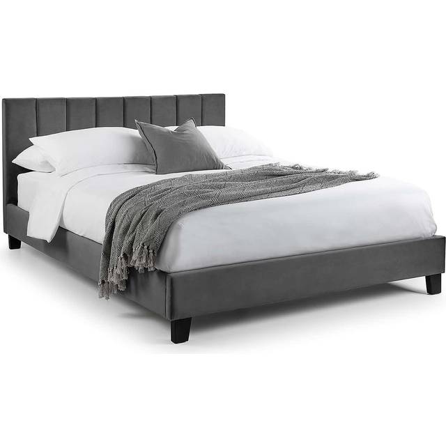 Julian Bowen Rosa Velvet Bed In A Box 150Cm - Grey, Grey