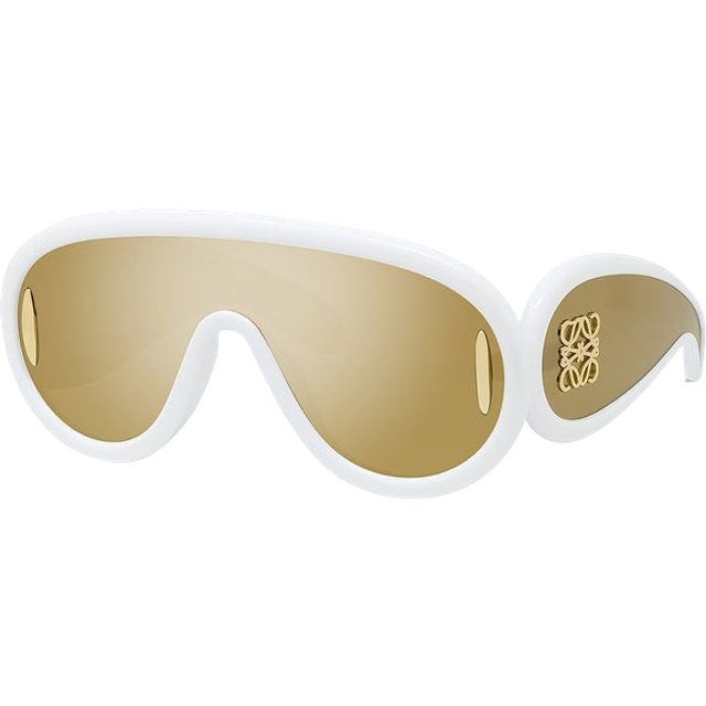 Loewe Brown Mirror Mask Unisex Sunglasses LW40108I 25G 140 - White (OS)