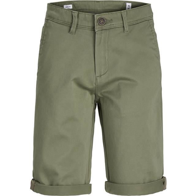 Jack & Jones Boys Kids Chino Shorts - Green - Size 8Y