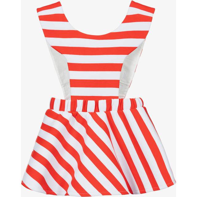 Wauw Capow Girls Red Candy Cane Stripe Skirt - 8-9 year