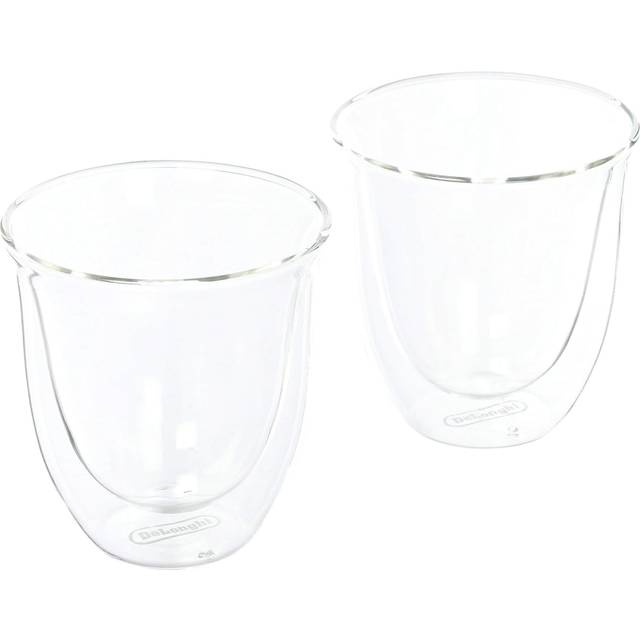 DELONGHI DLSC311 Double Wall Cappuccino Glasses - Pack of 2