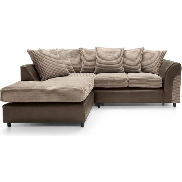Harvey Left Facing Corner Sofa in Brown - One Size