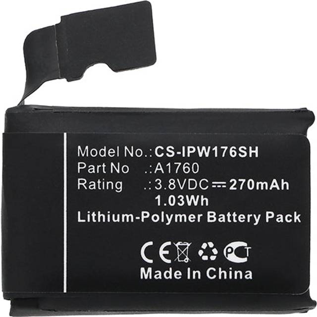 Apple Watch 2, 38mm Batteri 270 mAh