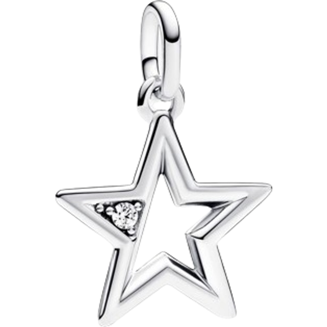 Pandora ME Sparkling Star Medallion Charm - Sterling silver / Cubic zirconia - Clear - one size