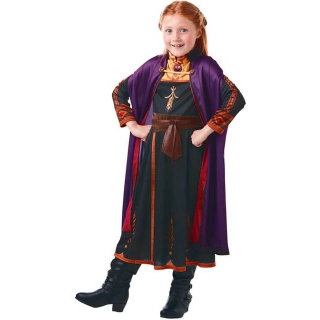 Rubie's 300289-S Officiell Disney Frozen 2, Anna Classic Reseklänning, Barnkostym, Storlek Liten Ålder 3-4 år, Flerfärgad