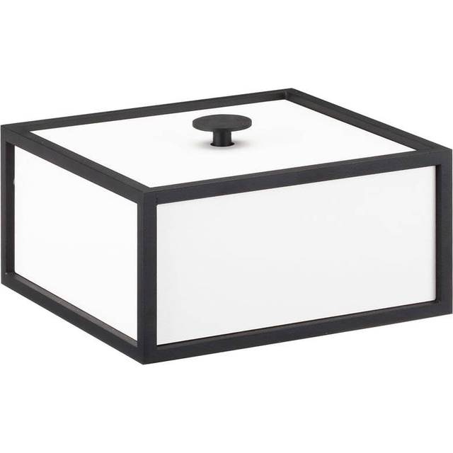 Audo - Frame 14 Box - weiß, schwarz/lackiert/LxBxH 14x14x7cm/handgefertigt - black (7.0 x 14.0 x 14.0cm)