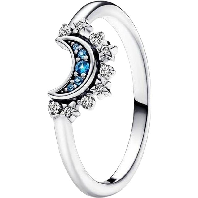 Pandora  Rings Blue Celestial Moon Ring 192675C01