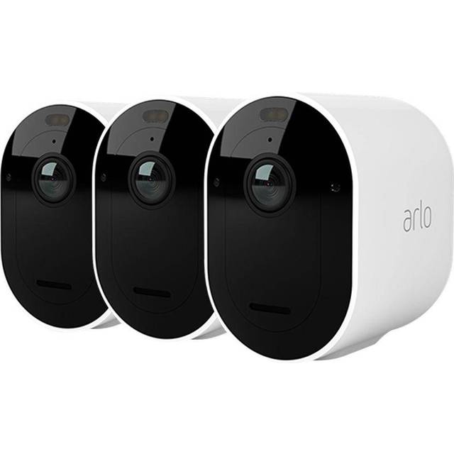 Arlo Pro 5 WLAN-övervakningskamera utomhus X3 certifierad SmartHub, 2K UHD, svart, förbättrad färgmörkerseende, 160° betraktningsvinkel, 2-vägs ljud, med Secure Plan testperiod