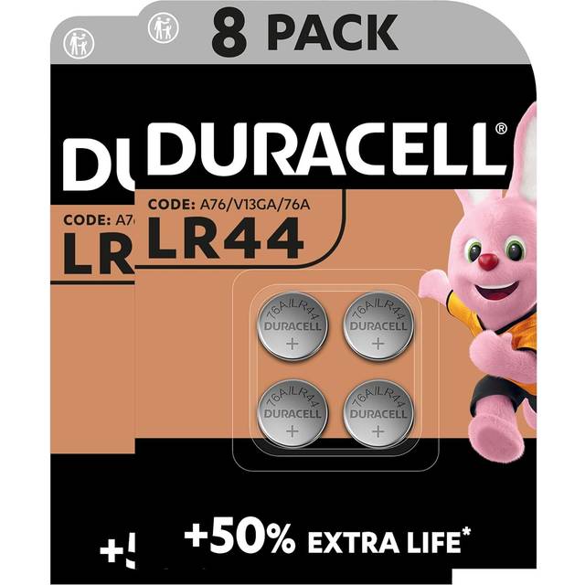 8 x Duracell LR44 1.5V Alkaline Button cell Batteries LR44 A76 AG13 357 SR44