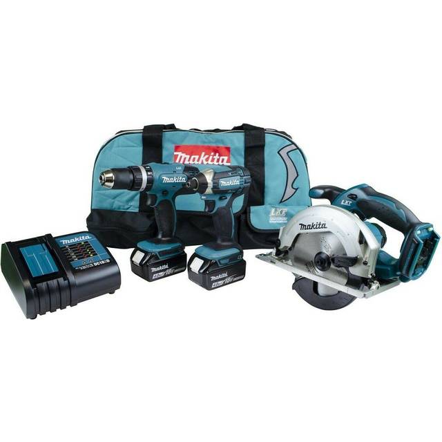 Makita DLX3108SMX 18v LXT 3 Piece Tool Kit - DHP453Z DTD152Z DSS611Z 2 x 4.0ah