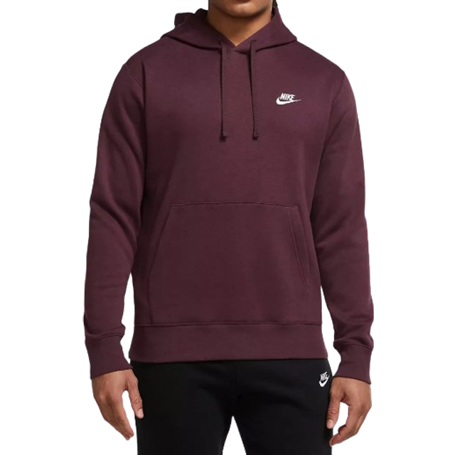 Nike Sportswear Club Fleece Pullover Hoodie Men s Night Maroon White Price