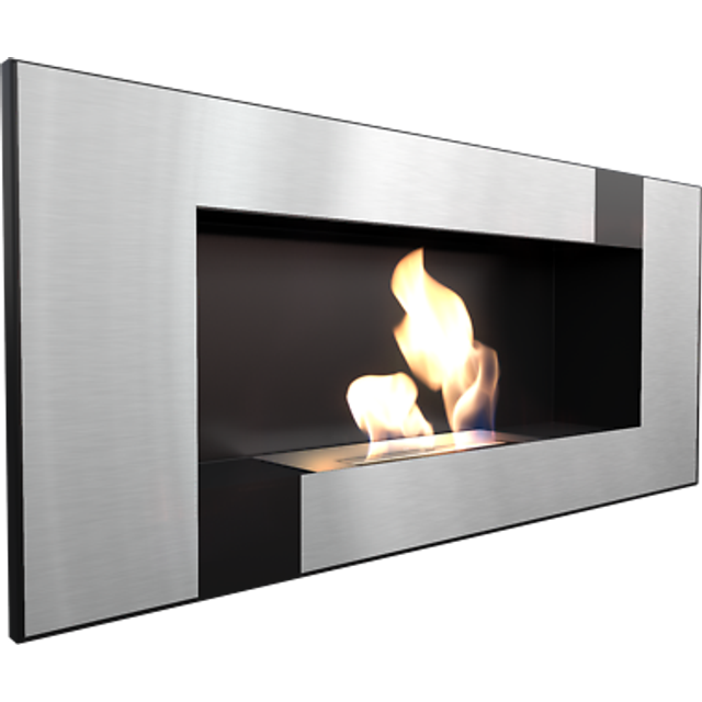 Wall mounted Bioethanol fireplace DELTA 2 QUBE TÜV