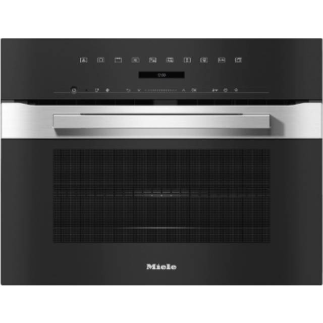 Miele H7240BM Pureline Combination Compact Microwave - Clean Steel