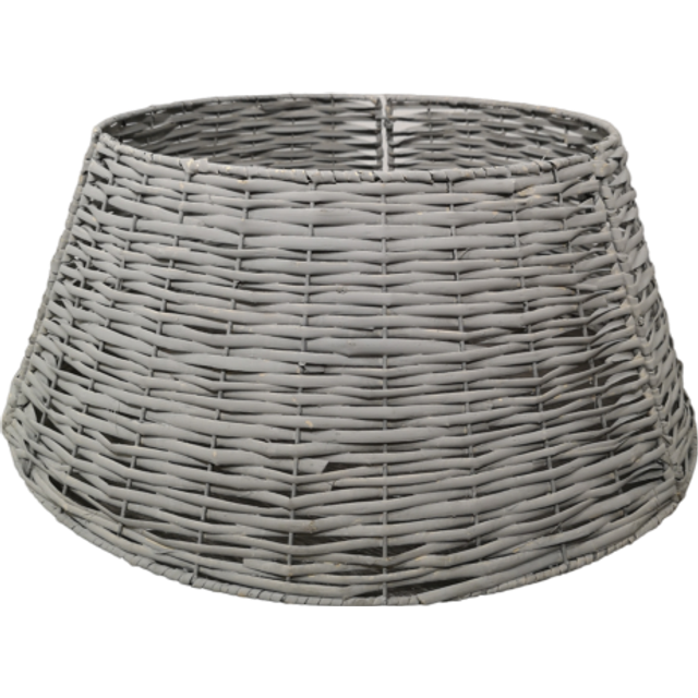 40/58cm Samuel Alexander KD Willow Christmas Tree Skirt Wicker Rattan- Medium Light Grey