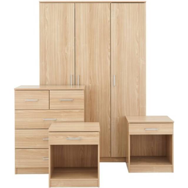 GFW Panama 4 Piece Set Oak Bedroom Set
