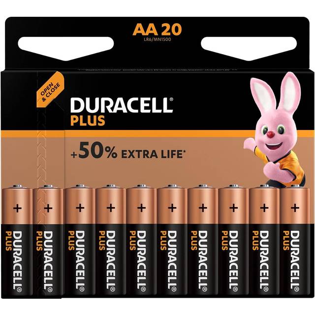 Duracell Plus AA LR6 Batteries | 20 Pack
