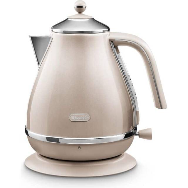 DeLonghi Icona Metallics electric kettle 1.7 L 3000 W Beige