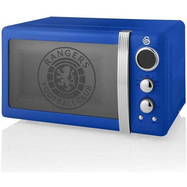 Swan Blue Rangers 800W Retro Digital Microwave