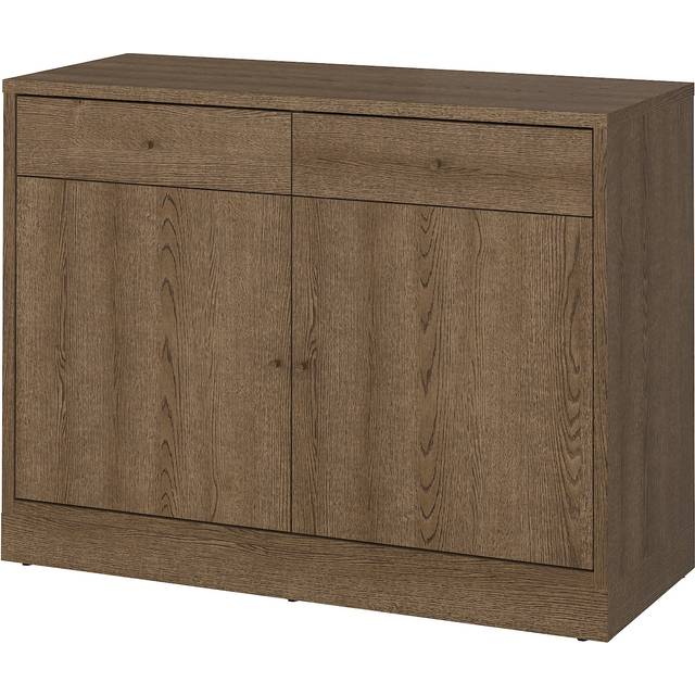 TONSTAD sideboard, brun betsad ekfaner, 121x47x90 cm