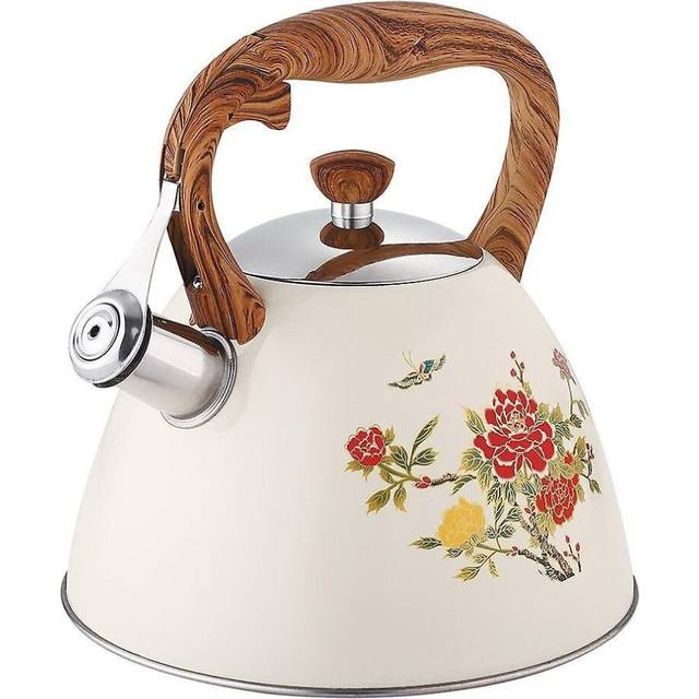 3l Stainless Steel Kettle, Large Capacity With Clear Sound And Thickened Bottom Can Whistle To Open