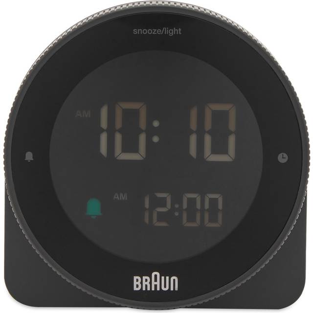 Braun Touch Display Digital Alarm Clock, Black, Men