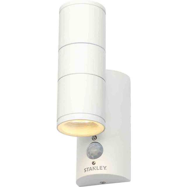 Stanley Neda Outdoor Up & Down Wall Light With PIR Motion Sensor White