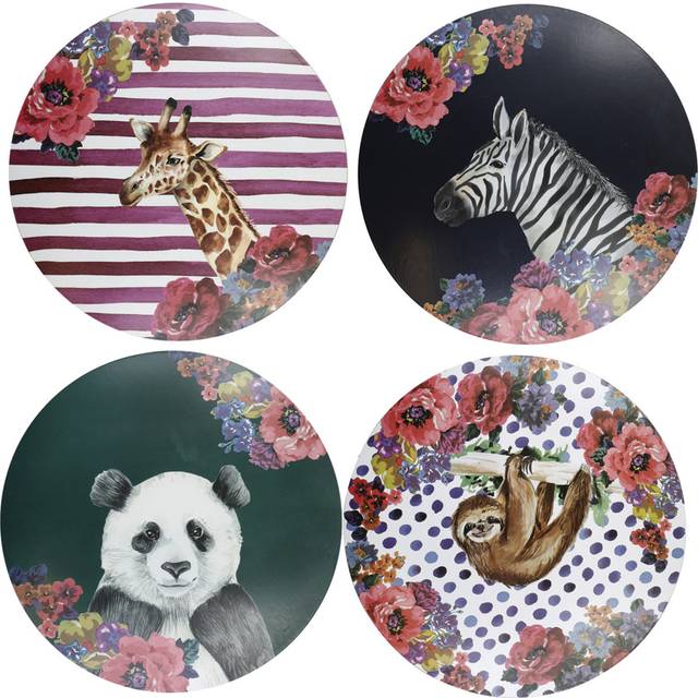 Mikasa Wild At Heart Cork Round Placemats, Set Of 4, 25Cm, White