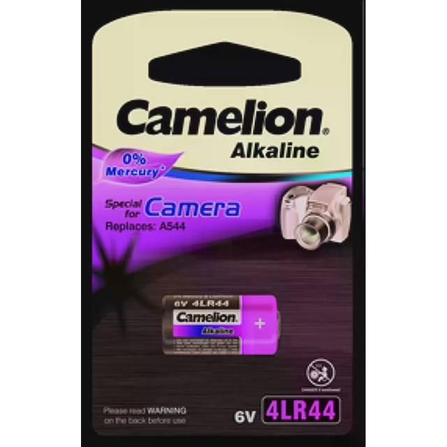 Camelion 4lr44 Alkaline Battery 6v No Mercury 150mah 1414a 1bl Exp 2026