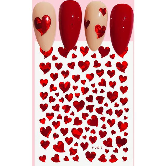 SHEIN 1sheet Heart Pattern Nail Art Sticker Nail Stickers DIY