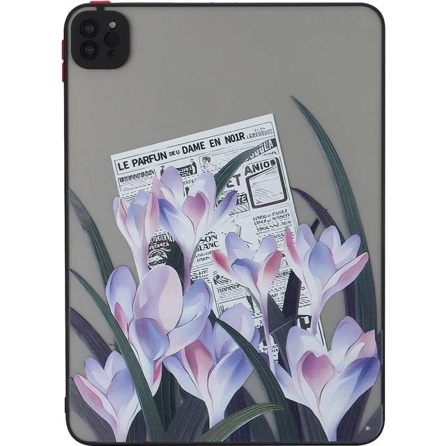 iPad Pro 11" (2022 / 2021 / 2020) Flexibelt Plast Skal - Matt Transparent / Lila Blommor
