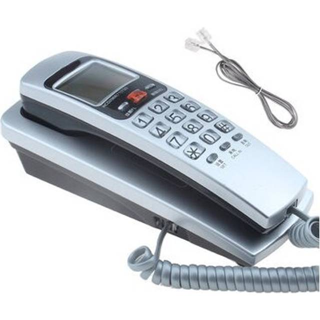 Mini Wall Telephone Dual Caller ID DTMF/FSK Home Office Hotel Incoming Memories Caller ID Call Back LCD Display Landline Phone