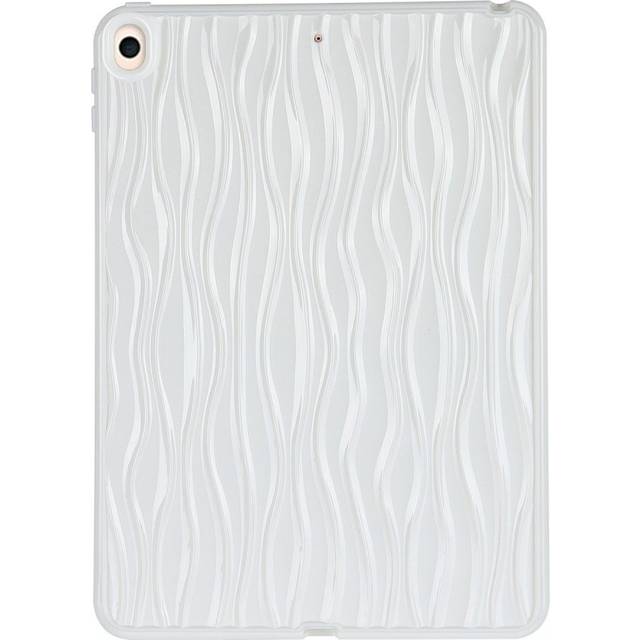 iPad Air (2019) / iPad Pro 10.5" Flexibelt Plast Skal - Vågig Design - Vit