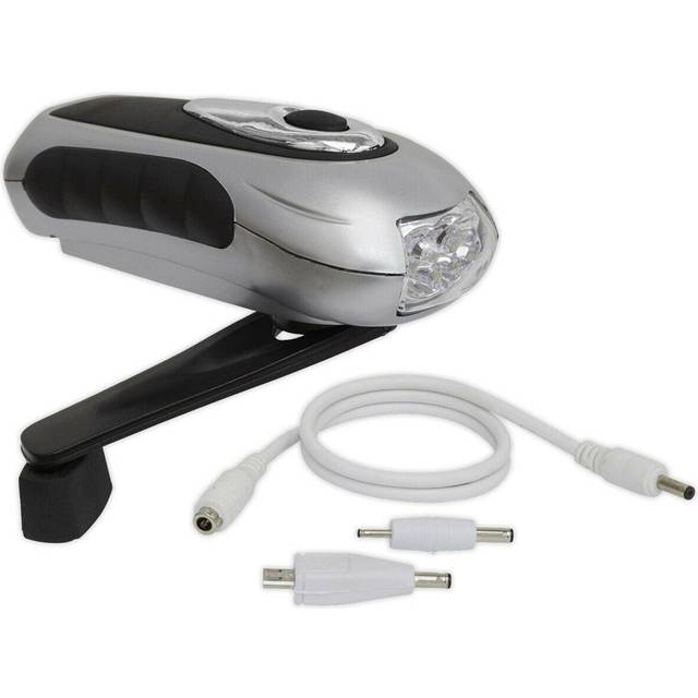 Three LED Rechargeable Wind-Up Torch - Two Brightness Levels - Micro USB