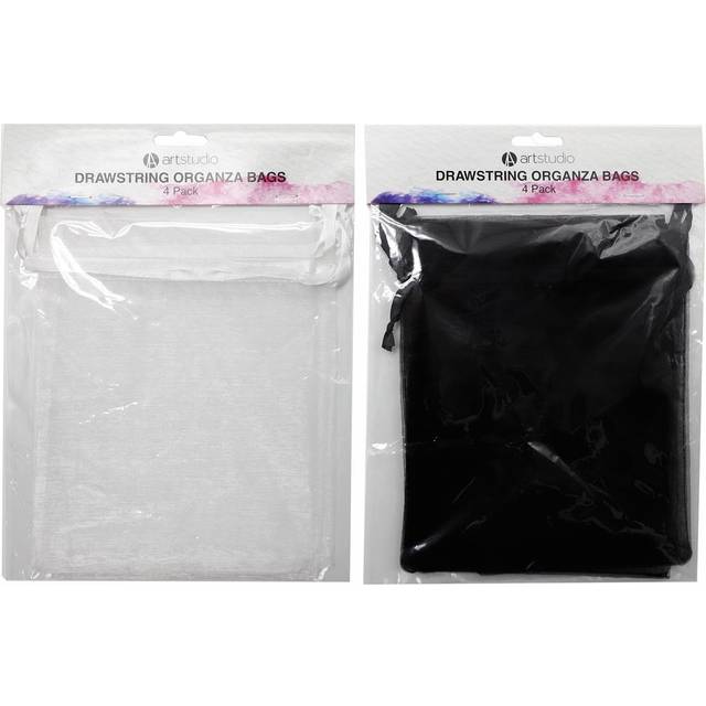 Pack of Four Art Studio Drawstring Organza Bags - 17 x 22 x 0.5 g