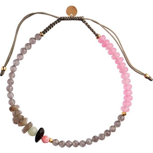 Stine A Harmony Förgyllt Silver Armband Med Jade, , Korall, Jade Och Månsten 3202-02-OS