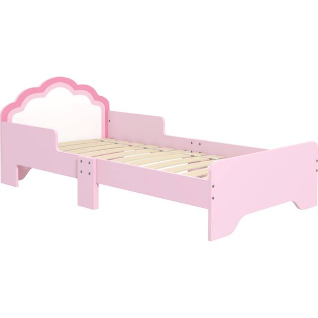 ZONEKIZ Toddler Bed Frame - Cloud-Designed Princess Bed - 143 x 74 x 55cm - Pink | TJ Hughes