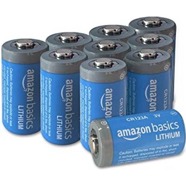 Amazon Basics 10-pack med CR123A-litiumbatterier, 3 V