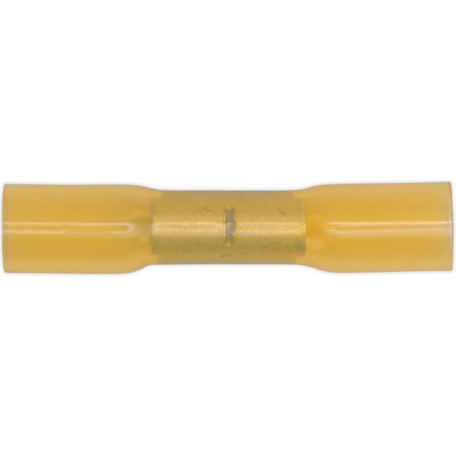 Sealey Heat Shrink Butt Connector Terminal 6.8mm Yellow, Pack of 50 - yellow