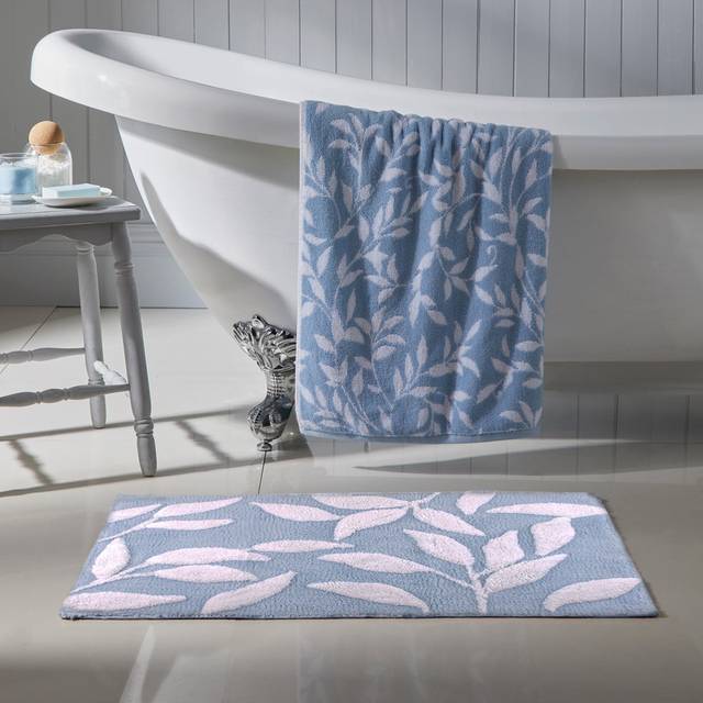 Sandringham Bath Mat Blue