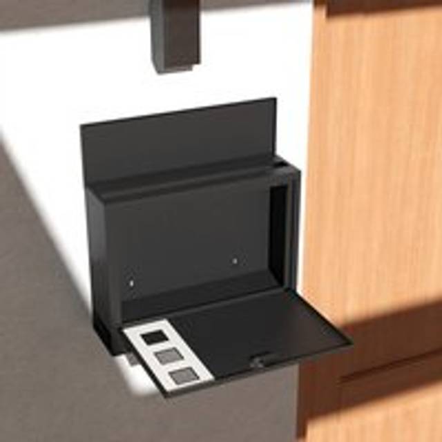 Homcom Wall Mounted Letterbox Mailbox With Windows And Keys Easy To Install, Black
