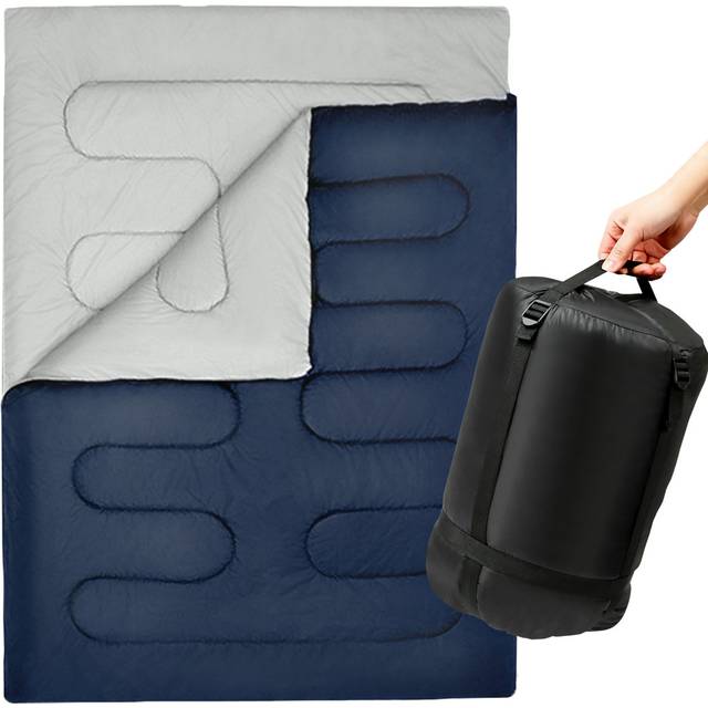 SUNMER Double Sleeping Bag - King Size - Converts into 2 Sleeping Bags